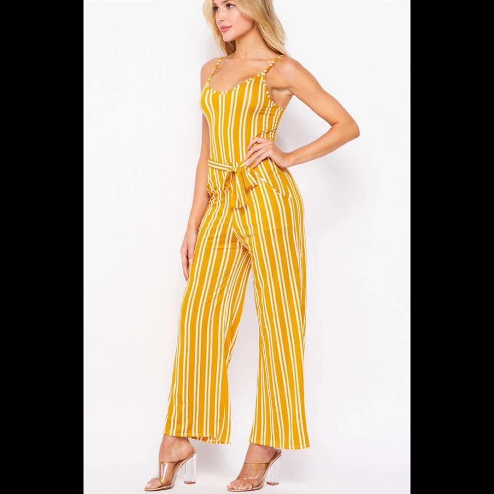 Velvet Torch Hey Sunshine stripe jumpsuit